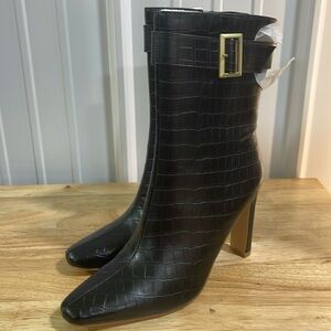 Journee Collection Heeled Bootie Black Womens Shoes Size 8.5